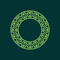 modern ornamental circle frame border decorative pattern vector