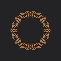 modern ornamental circle frame border decorative pattern vector