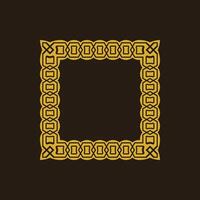 modern ornamental square frame border decorative pattern vector