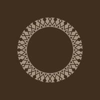 modern ornamental circle frame border decorative pattern vector