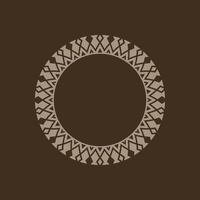 modern ornamental circle frame border decorative pattern vector