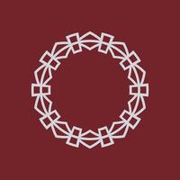 modern ornamental circle frame border decorative pattern vector