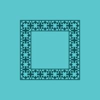 modern ornamental square frame border decorative pattern vector