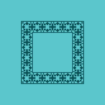 modern ornamental square frame border decorative pattern