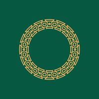 modern ornamental circle frame border decorative pattern vector