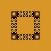 modern ornamental square frame border decorative pattern vector