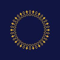 modern ornamental circle frame border decorative pattern vector