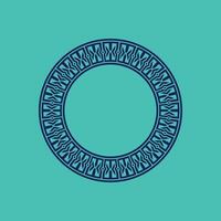 modern ornamental circle frame border decorative pattern vector
