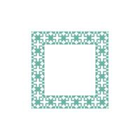 modern ornamental square frame border decorative pattern vector