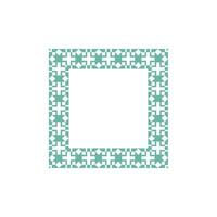 modern ornamental square frame border decorative pattern vector