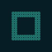 modern ornamental square frame border decorative pattern vector