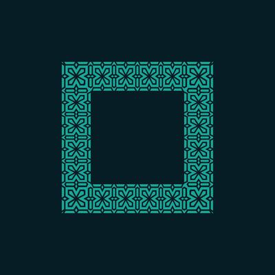 modern ornamental square frame border decorative pattern