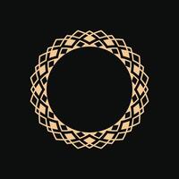 modern ornamental circle frame border decorative pattern vector