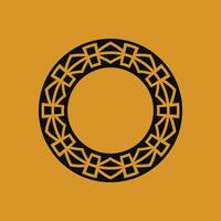 modern ornamental circle frame border decorative pattern vector