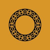 modern ornamental circle frame border decorative pattern vector