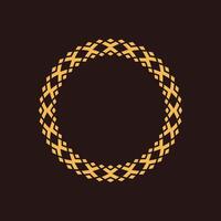 modern ornamental circle frame border decorative pattern vector