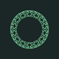 modern ornamental circle frame border decorative pattern vector