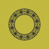 modern ornamental circle frame border decorative pattern vector