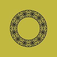 moderno ornamental circulo marco frontera decorativo modelo vector