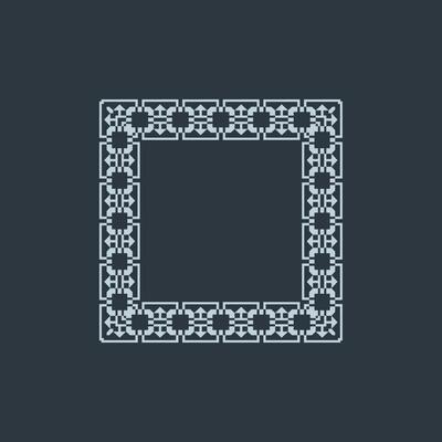 modern ornamental square frame border decorative pattern