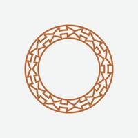 modern ornamental circle frame border decorative pattern vector