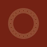 modern ornamental circle frame border decorative pattern vector