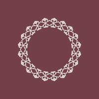 modern ornamental circle frame border decorative pattern vector