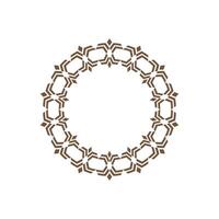modern ornamental circle frame border decorative pattern vector
