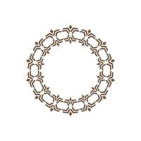 modern ornamental circle frame border decorative pattern vector