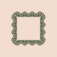 modern ornamental square frame border decorative pattern vector