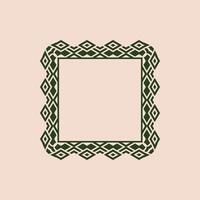 modern ornamental square frame border decorative pattern vector