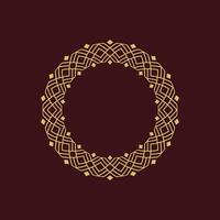 modern ornamental circle frame border decorative pattern vector
