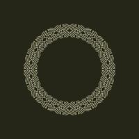 modern ornamental circle frame border decorative pattern vector