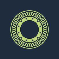 modern ornamental circle frame border decorative pattern vector