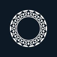 modern ornamental circle frame border decorative pattern vector