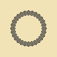 modern ornamental circle frame border decorative pattern vector