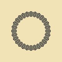 modern ornamental circle frame border decorative pattern vector