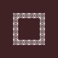 modern ornamental square frame border decorative pattern vector