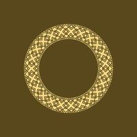 modern ornamental circle frame border decorative pattern vector