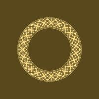 modern ornamental circle frame border decorative pattern vector