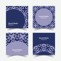 elegant ornamental decorative pattern square background social media design template vector