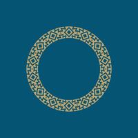 modern ornamental circle frame border decorative pattern vector