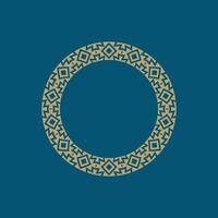 modern ornamental circle frame border decorative pattern vector