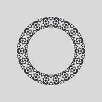 modern ornamental circle frame border decorative pattern vector