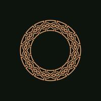 modern ornamental circle frame border decorative pattern vector