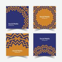 elegant ornamental decorative pattern square background social media design template vector