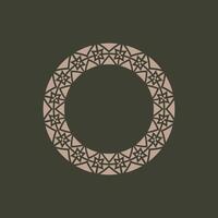 modern ornamental circle frame border decorative pattern vector