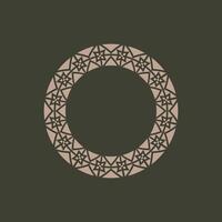 modern ornamental circle frame border decorative pattern vector