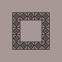 modern ornamental square frame border decorative pattern vector