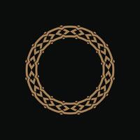 modern ornamental circle frame border decorative pattern vector